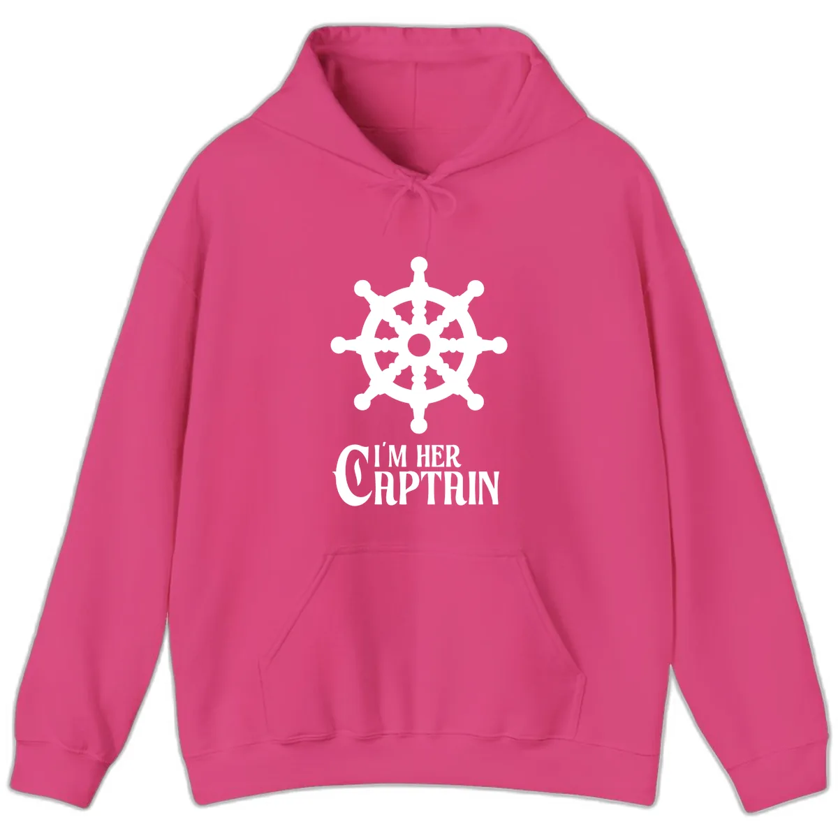 I'm Her Captain Hoodie in Heliconia
