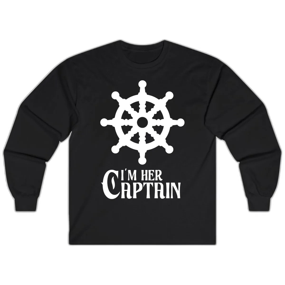 I'm Her Captain Long Sleeve in Black