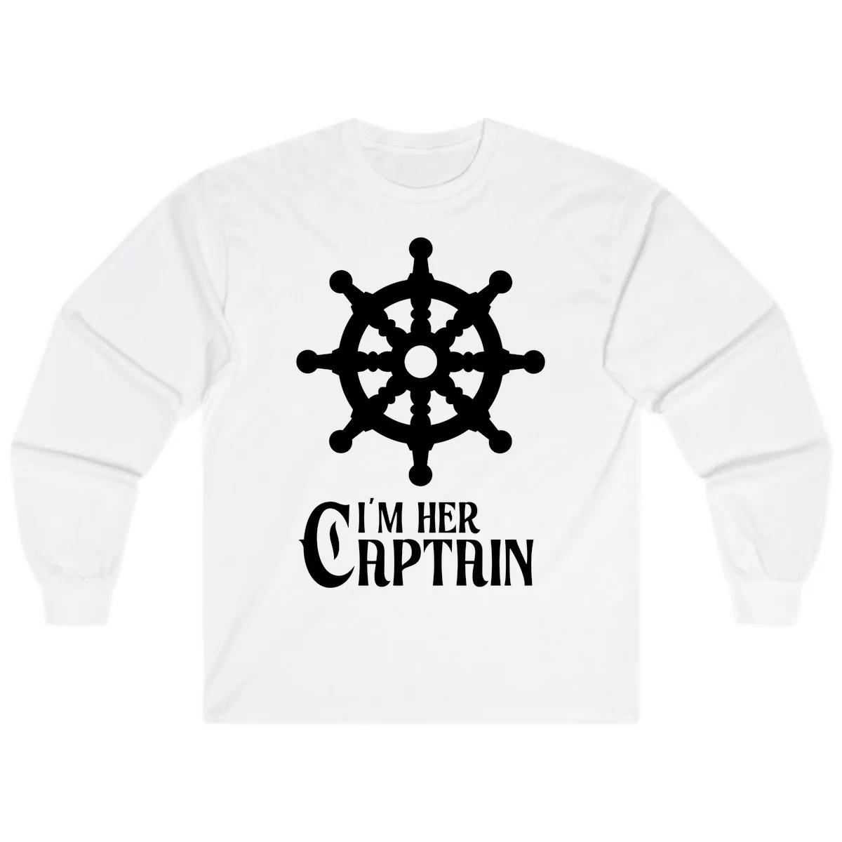 I'm Her Captain Long Sleeve in White