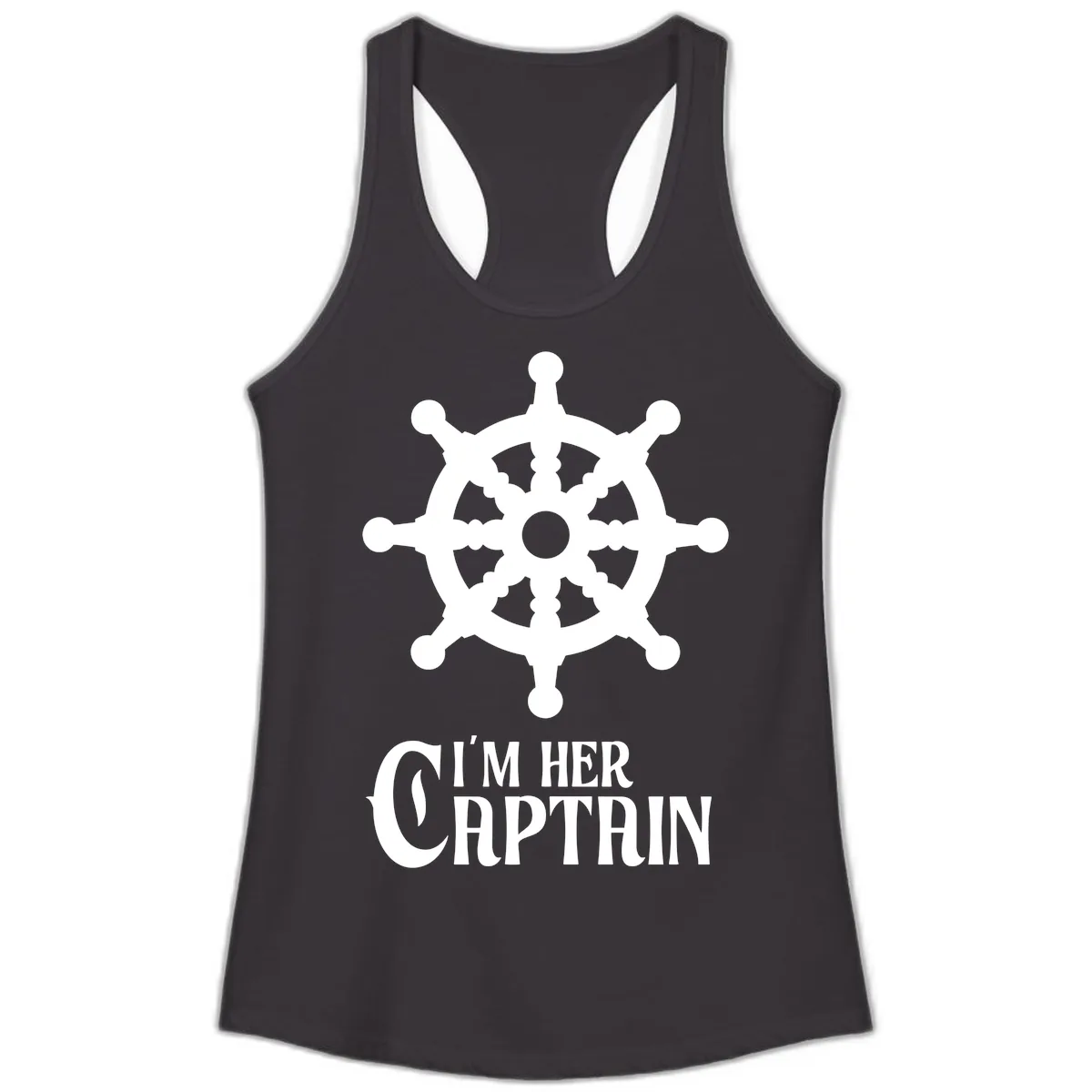 I'm Her Captain Ladies Tank in Black
