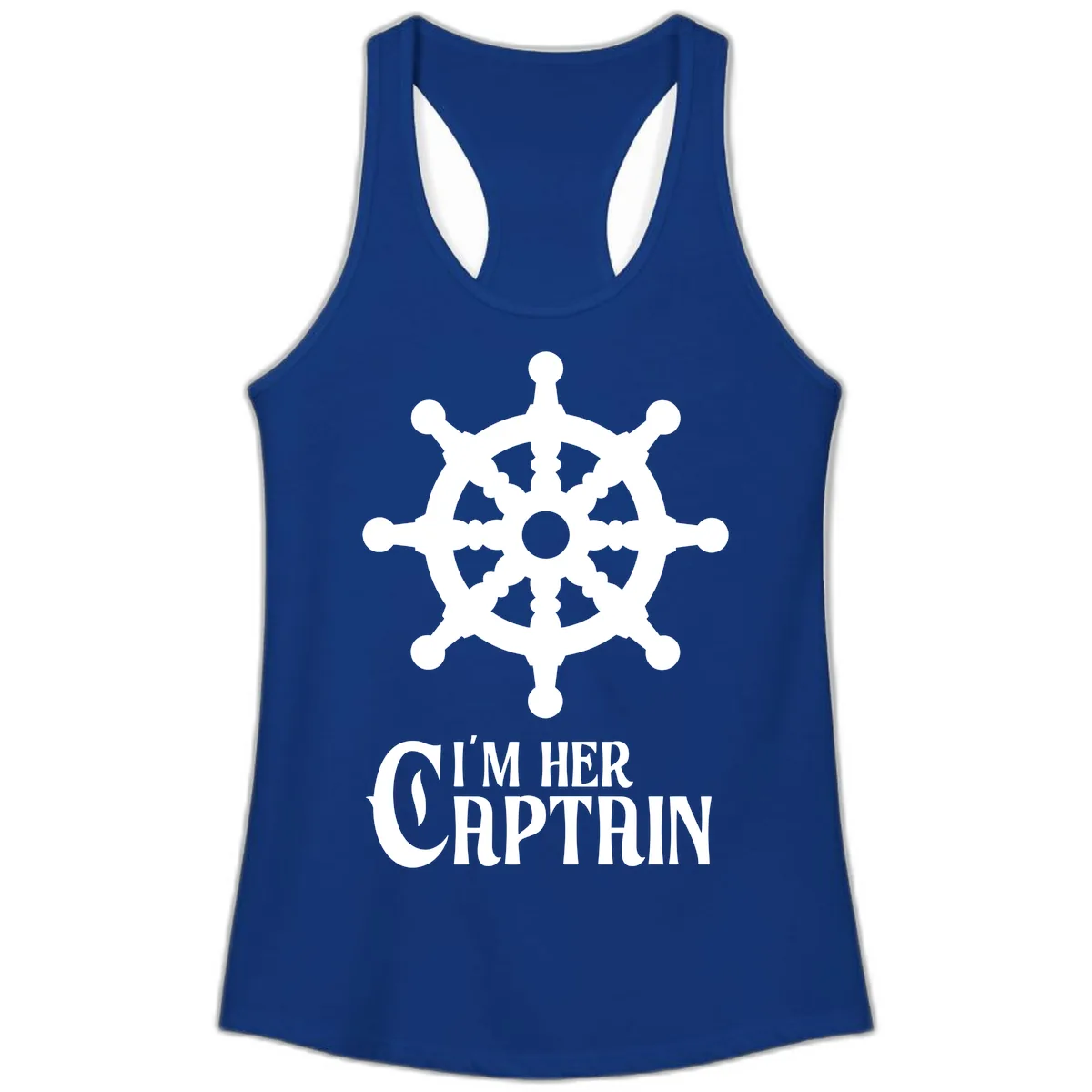 I'm Her Captain Ladies Tank in Solid Royal