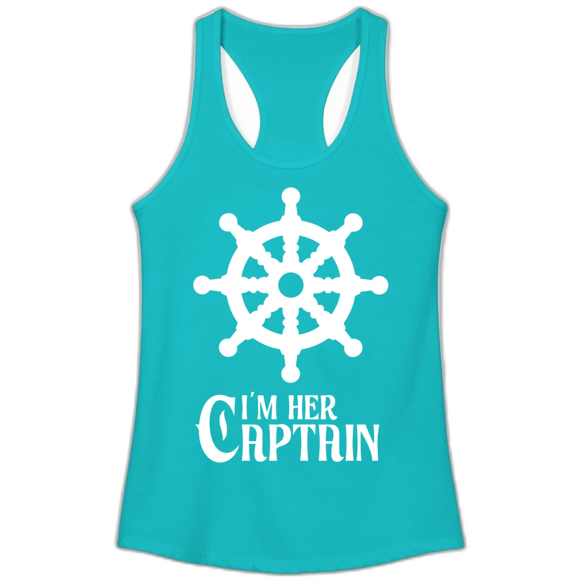 I'm Her Captain Ladies Tank in Tahiti Blue