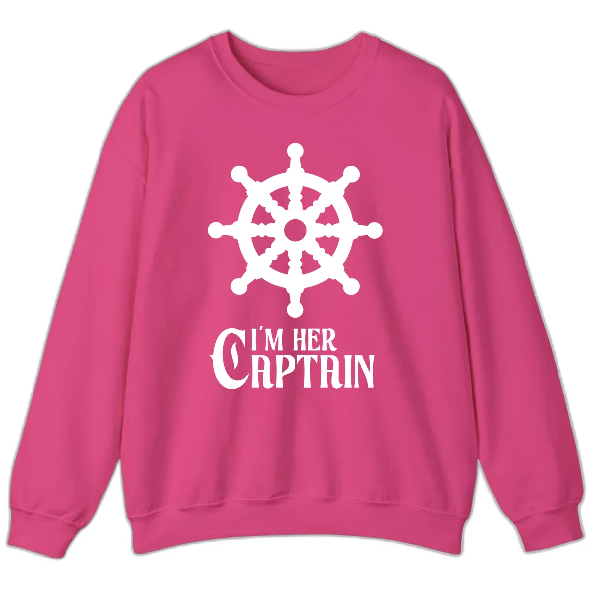 I'm Her Captain Sweatshirt in Heliconia