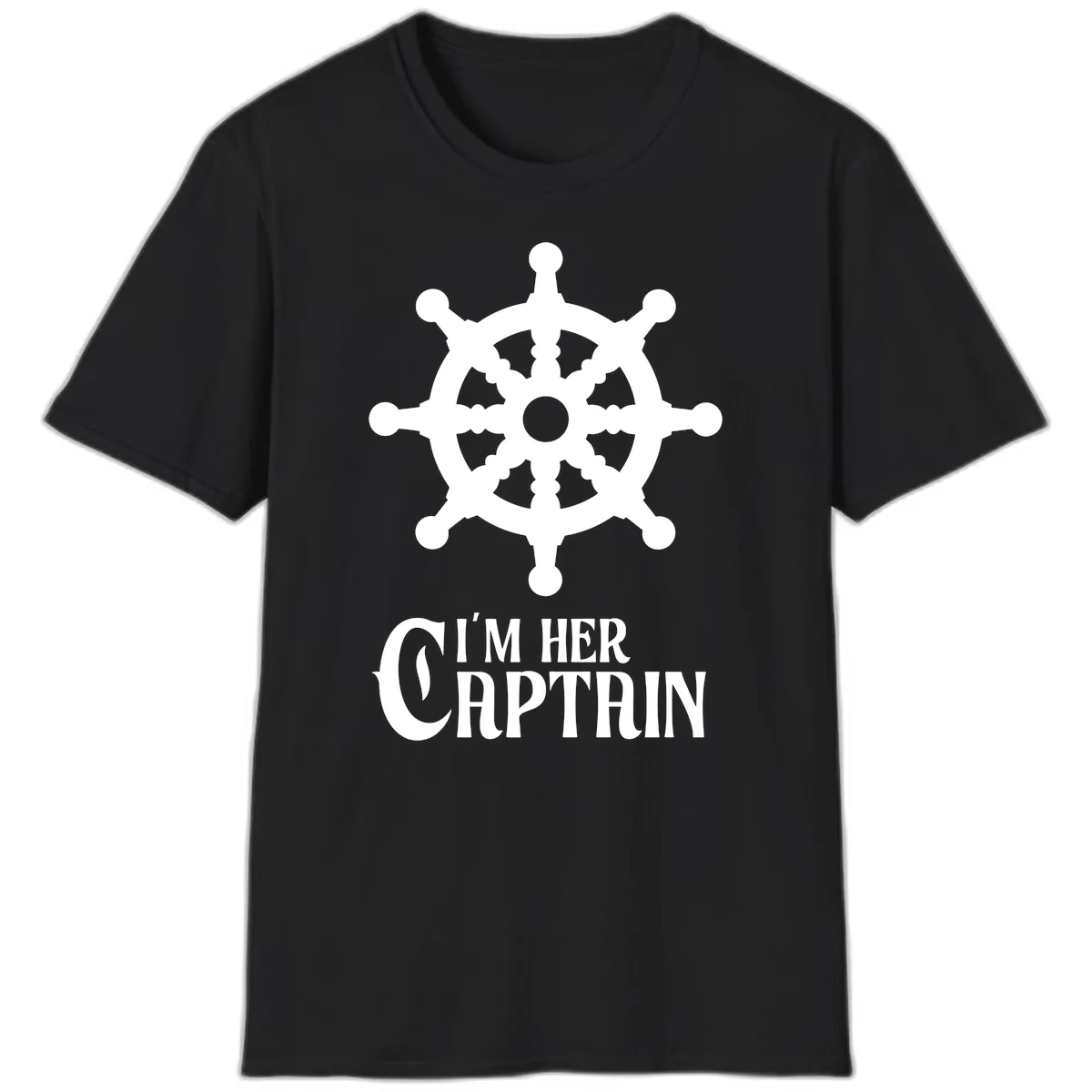 I'm Her Captain T-Shirt in Black