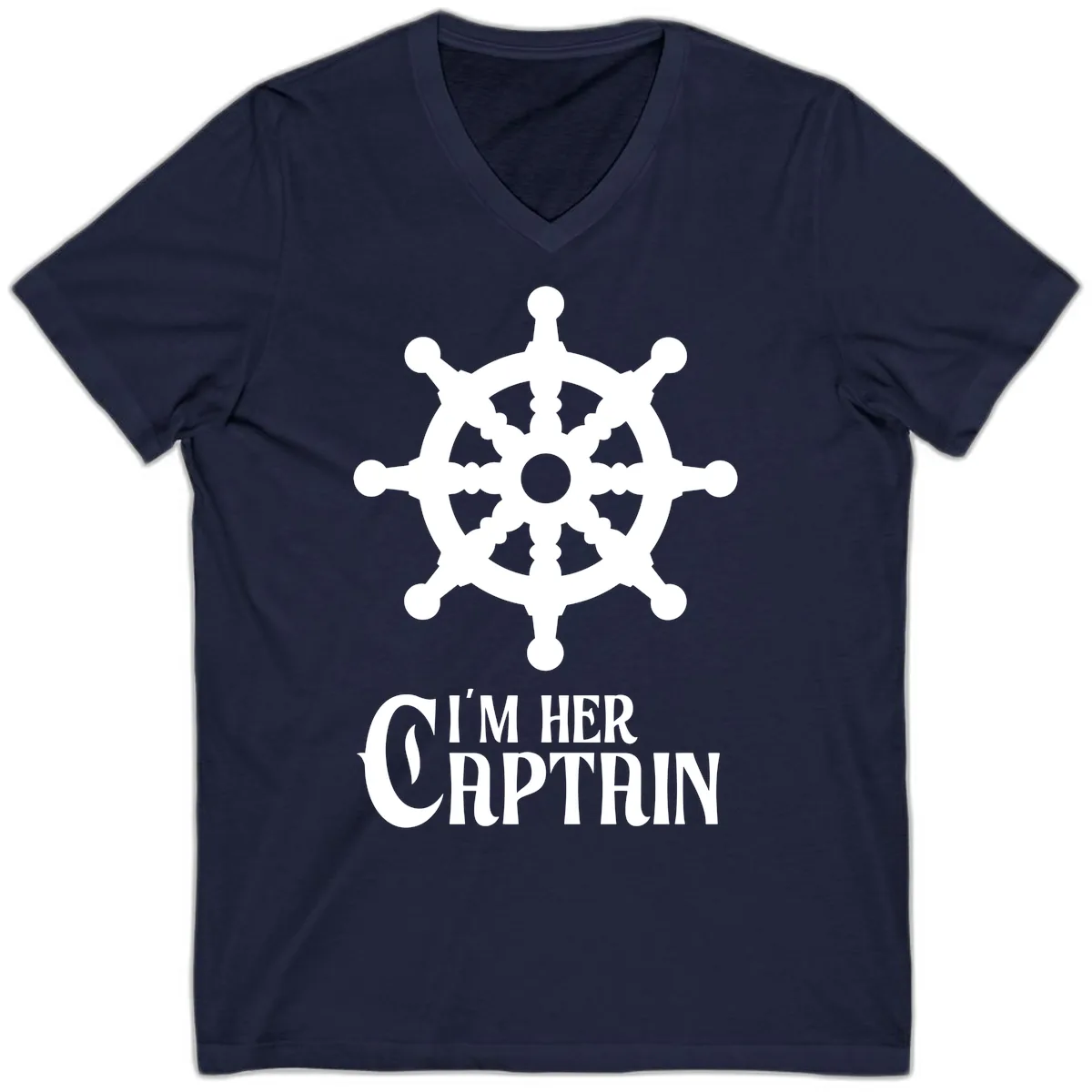 I'm Her Captain V-Neck in Navy