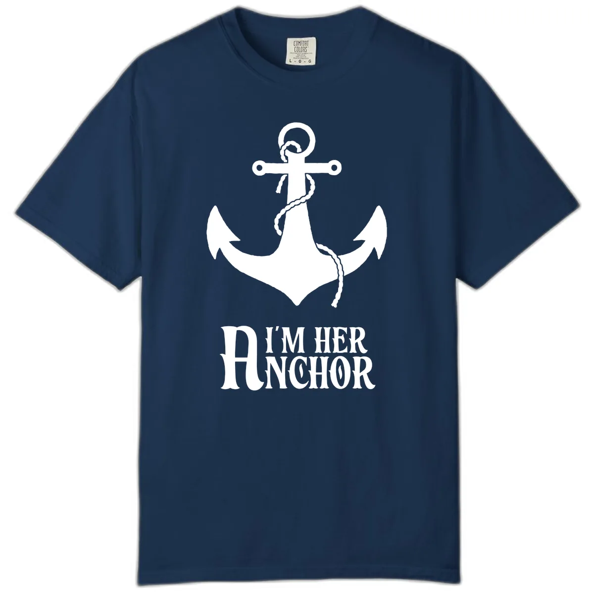 I'm Her Anchor Comfort Color in Navy