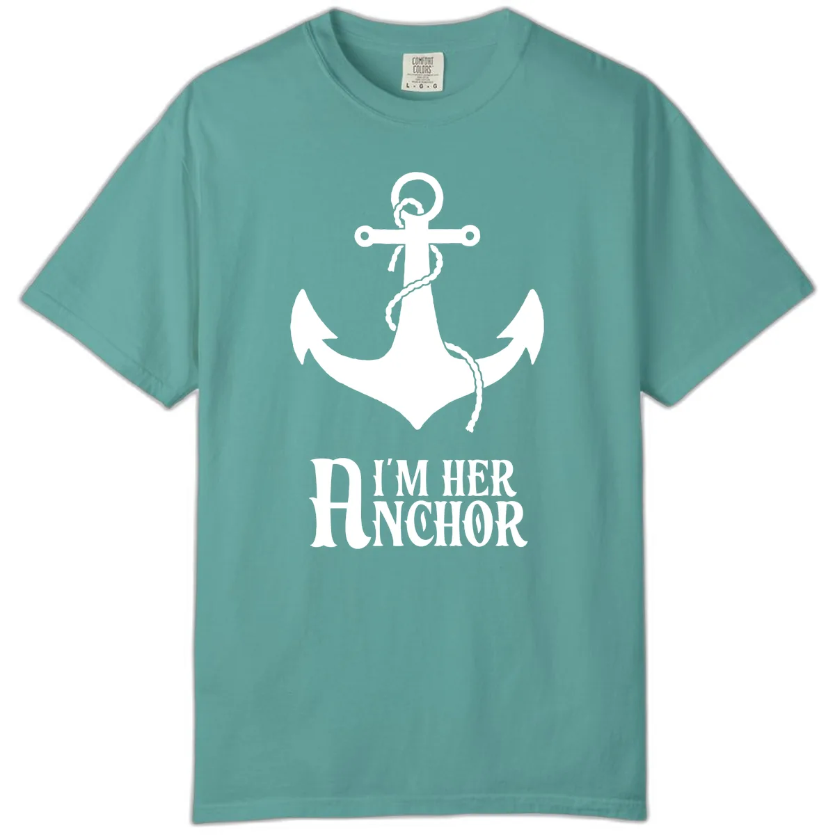 I'm Her Anchor Comfort Color in Seafoam
