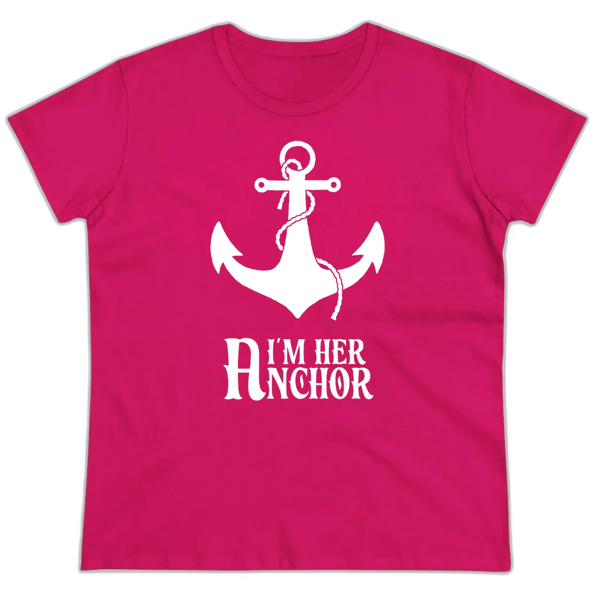 I'm Her Anchor Ladies Tee in Heliconia