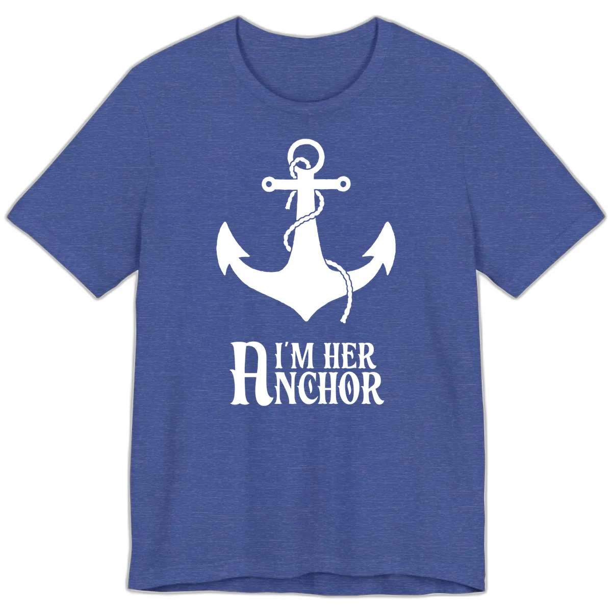 I'm Her Anchor Premium T-Shirt in Heather True Royal