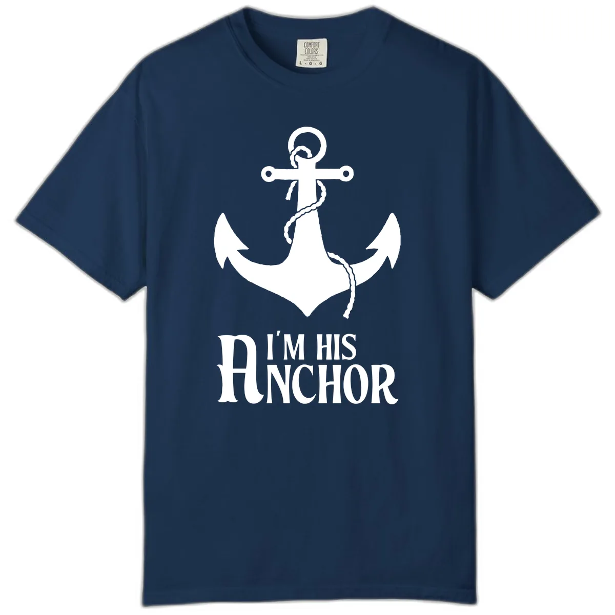 I'm His Anchor Comfort Color in Navy