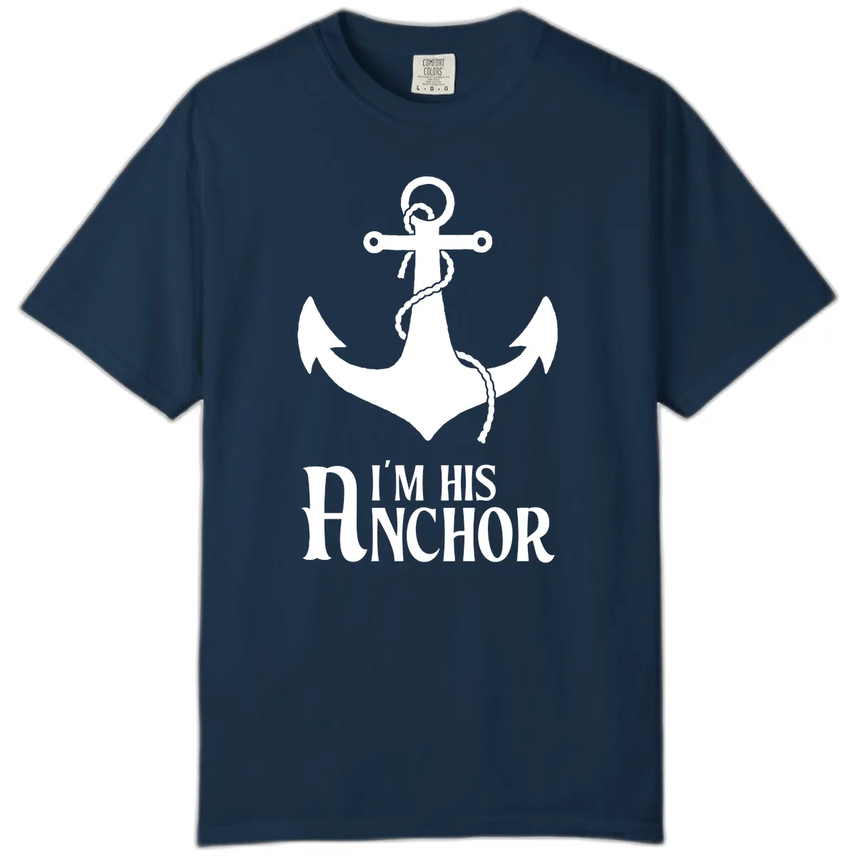 I'm His Anchor Comfort Color in True Navy
