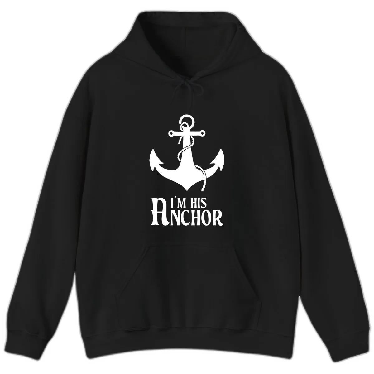 I'm His Anchor Hoodie in Black