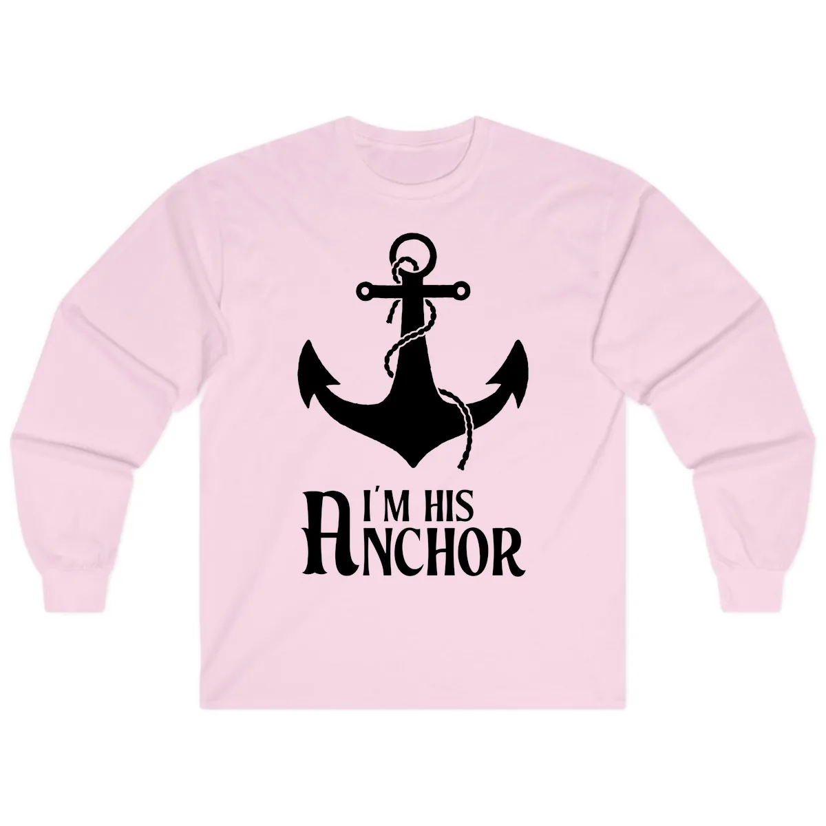 I'm His Anchor Long Sleeve in Light Pink
