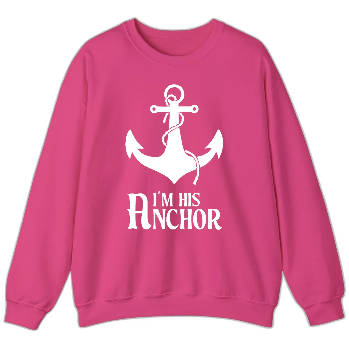I'm His Anchor Sweatshirt in Heliconia