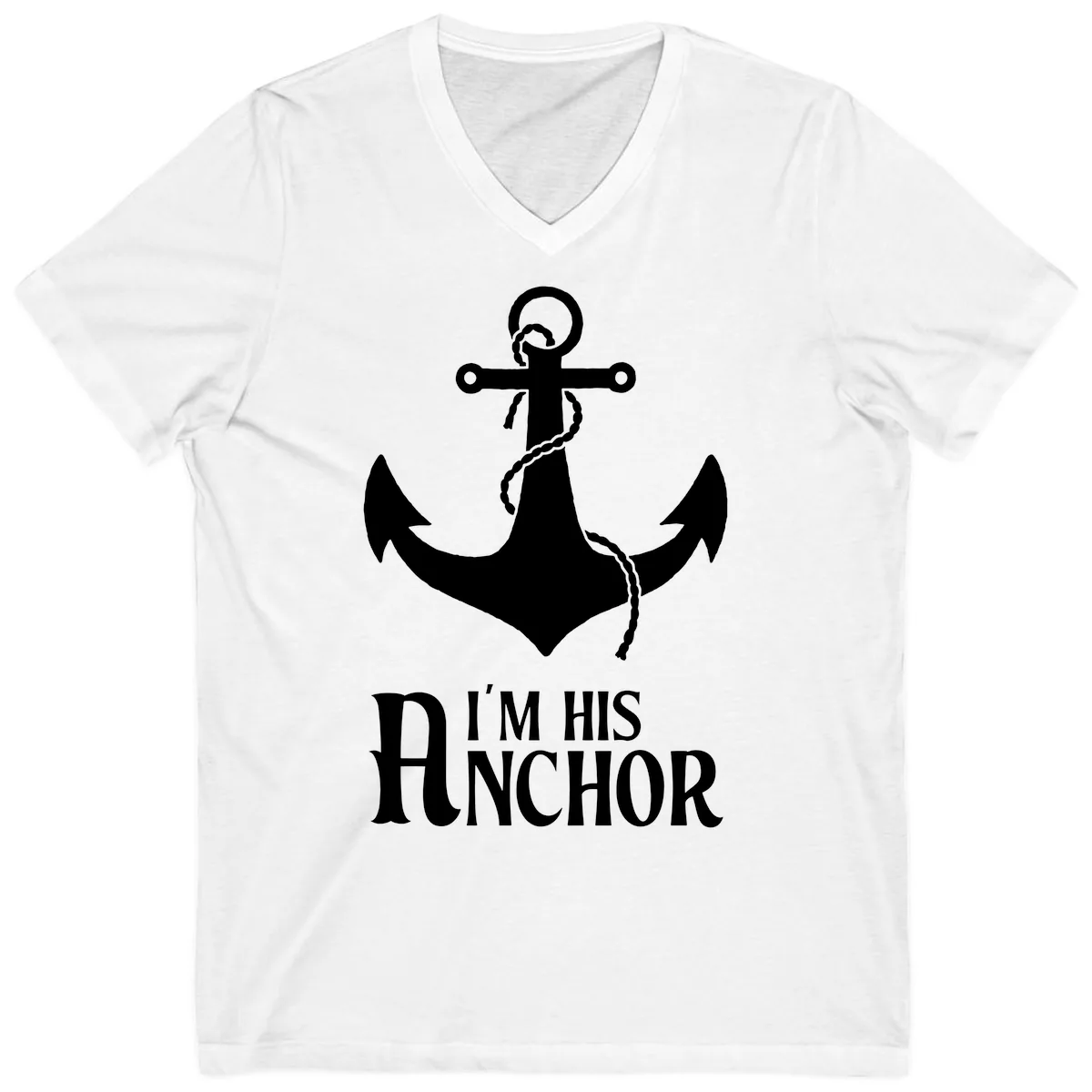 I'm His Anchor V-Neck in White