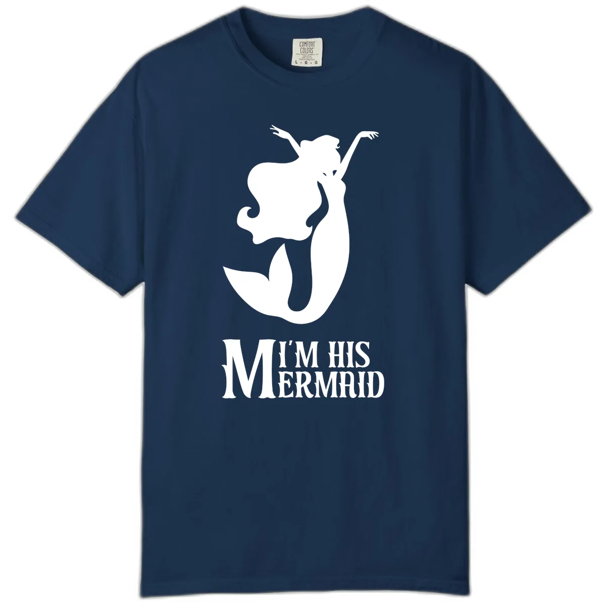I'm His Mermaid Comfort Color in Navy