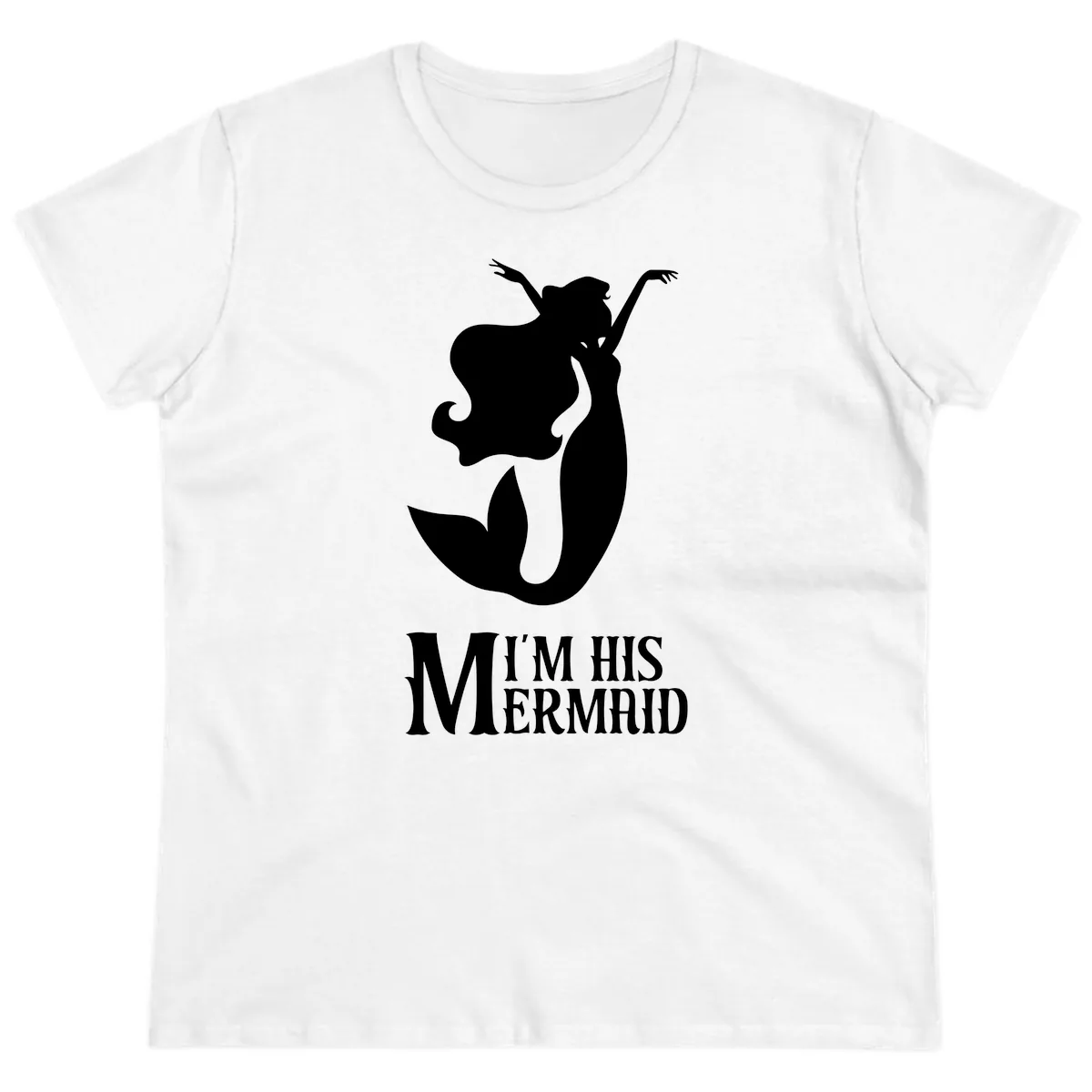 I'm His Mermaid Ladies Tee in White