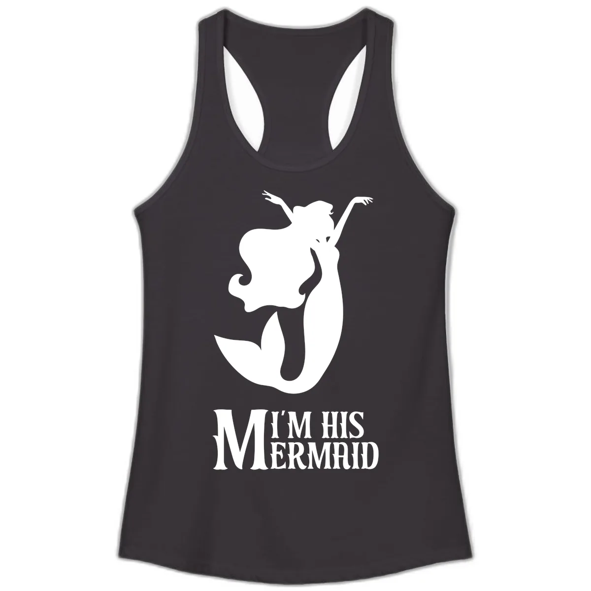 I'm His Mermaid Ladies Tank in Black