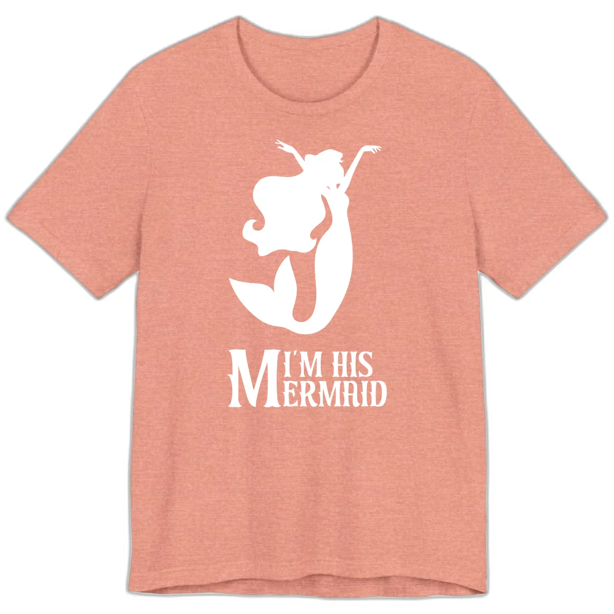 I'm His Mermaid Premium T-Shirt in Heather Sunset
