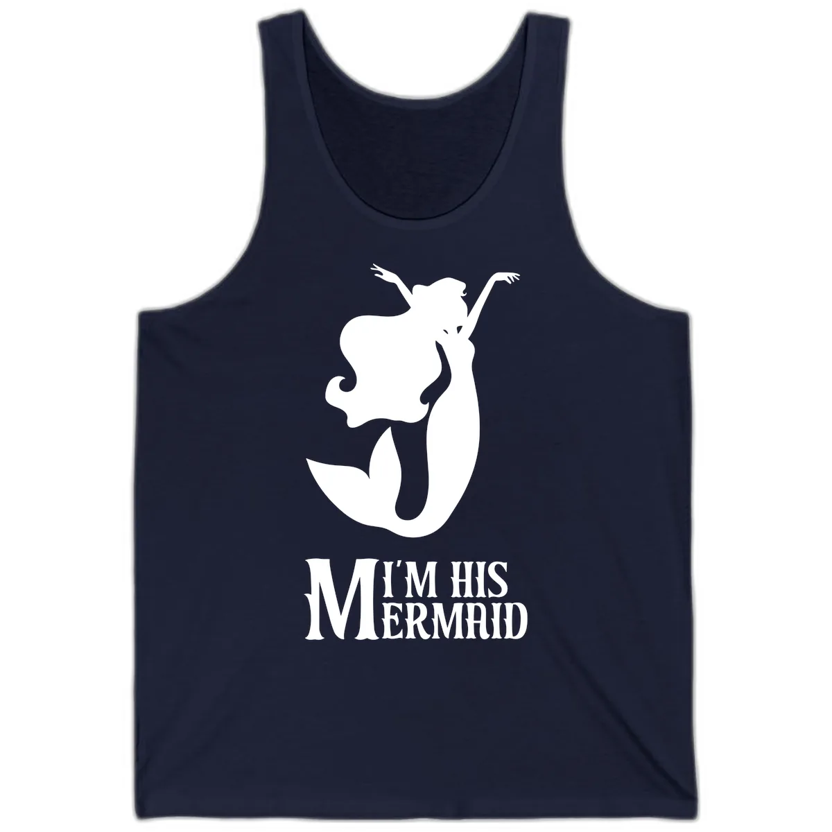 I'm His Mermaid Tank in Navy