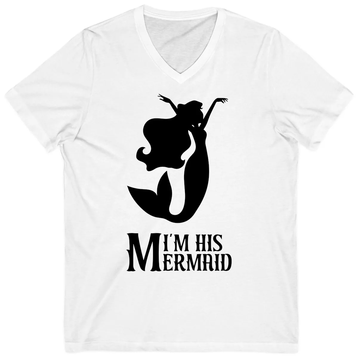 I'm His Mermaid V-Neck in White