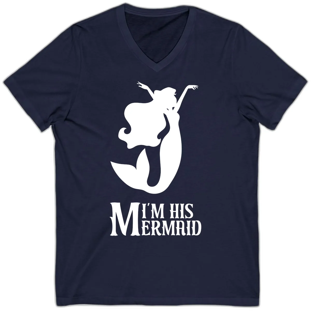 I'm His Mermaid V-Neck in Navy