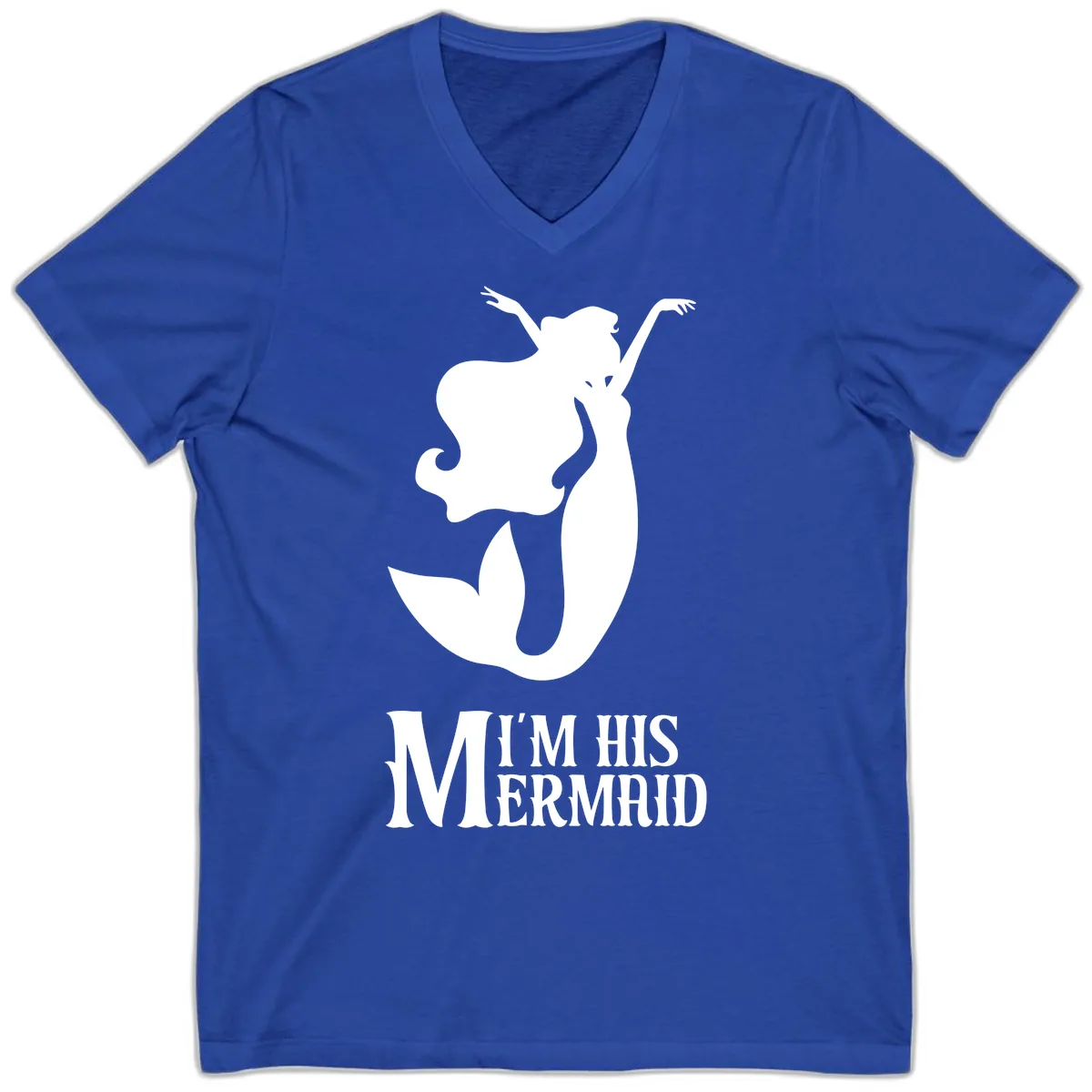 I'm His Mermaid V-Neck in True Royal