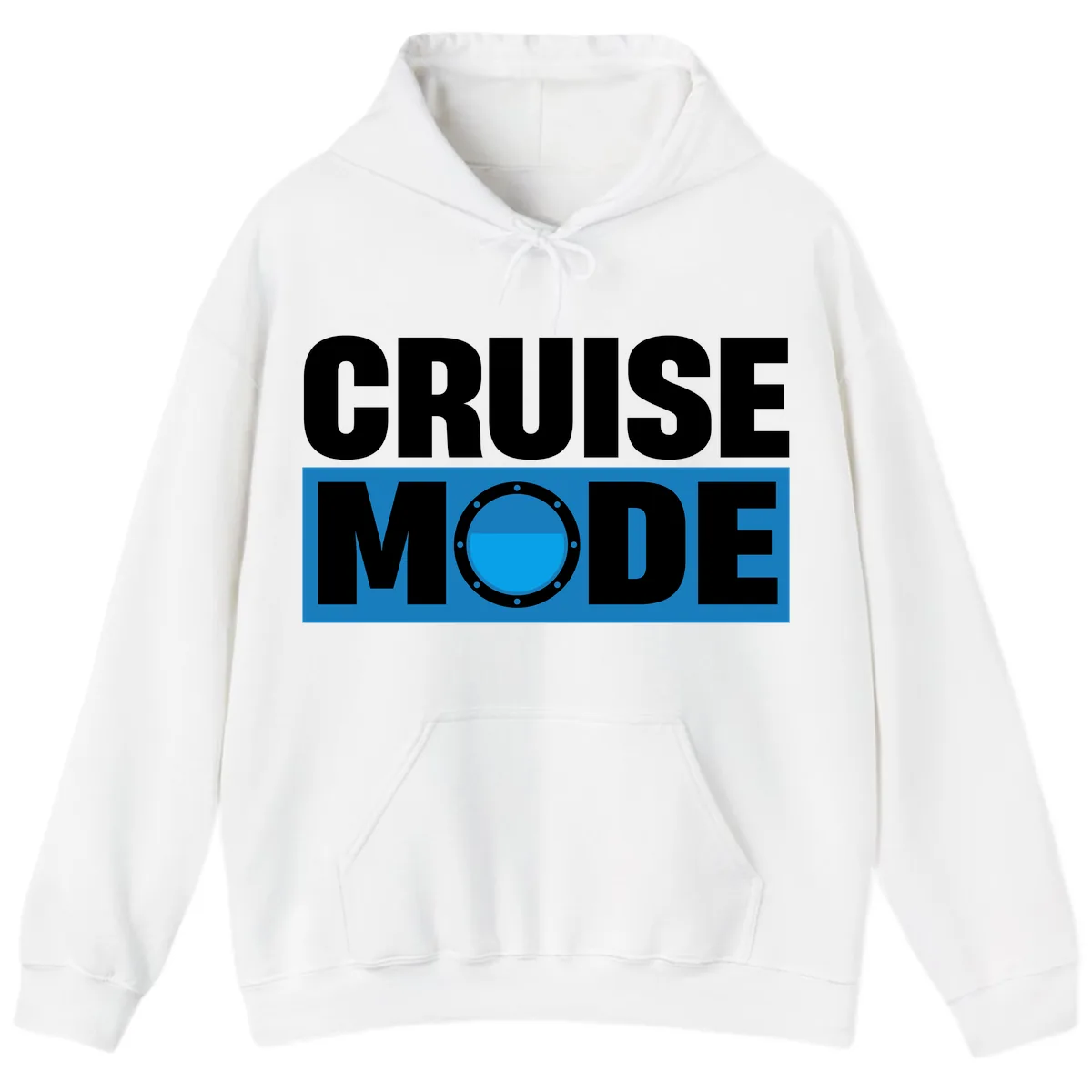 Cruise Mode Porthole Hoodie in White