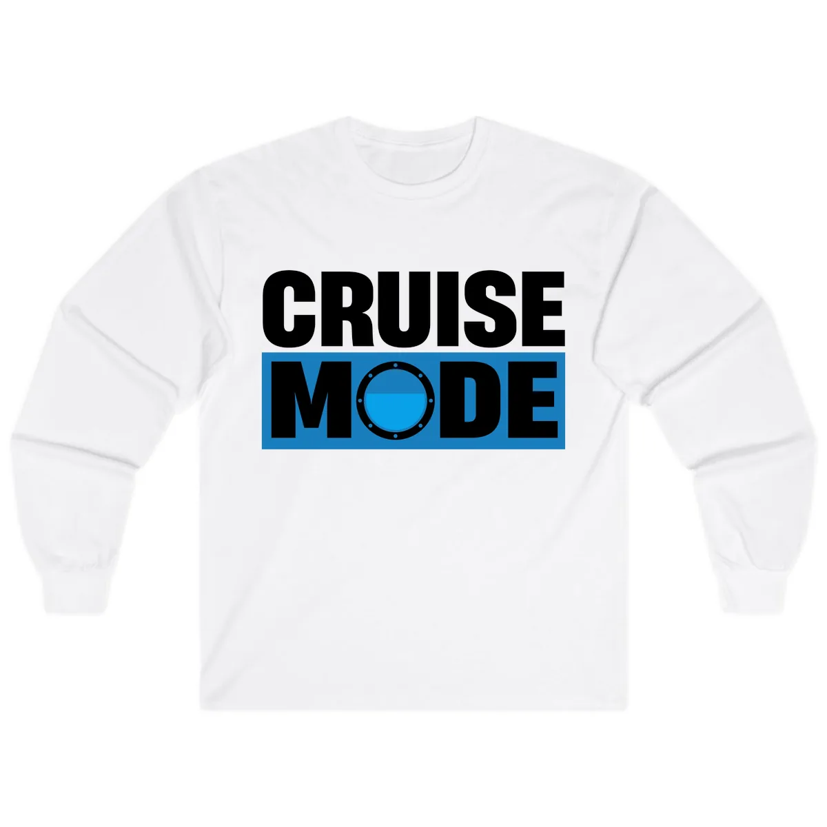 Cruise Mode Porthole Long Sleeve in White