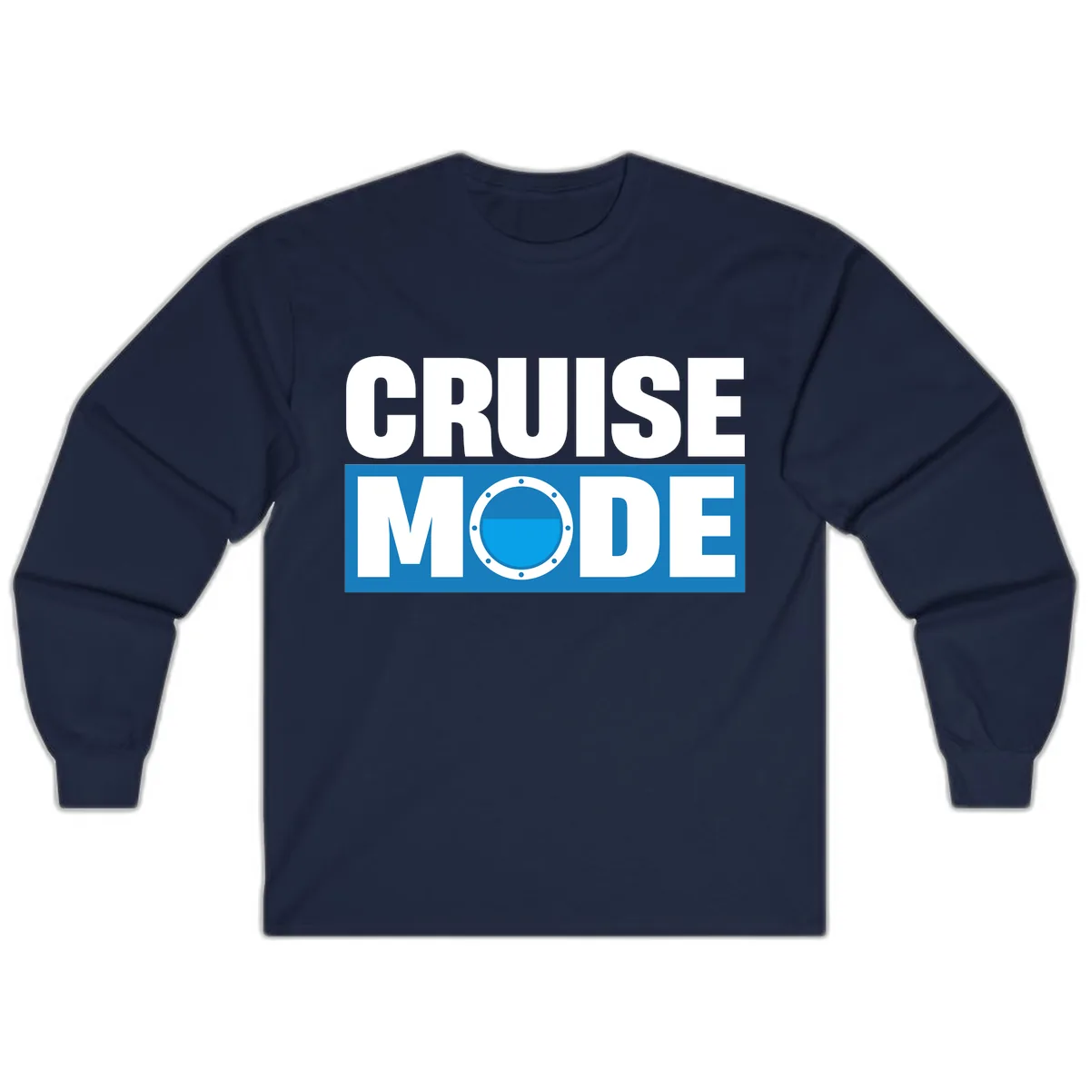 Cruise Mode Porthole Long Sleeve in Navy