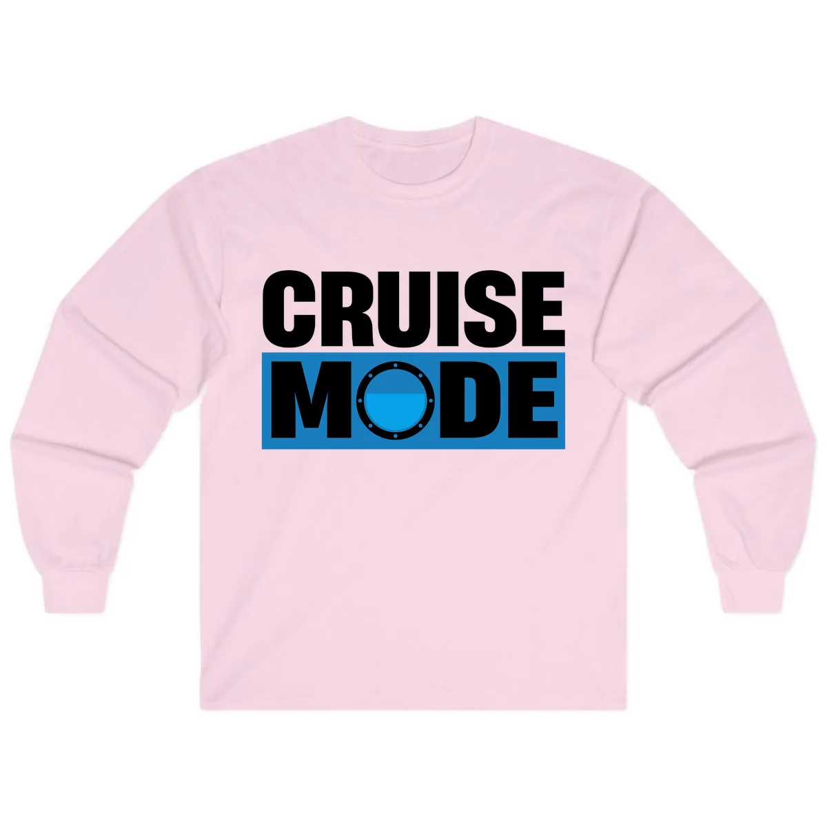 Cruise Mode Porthole Long Sleeve in Light Pink