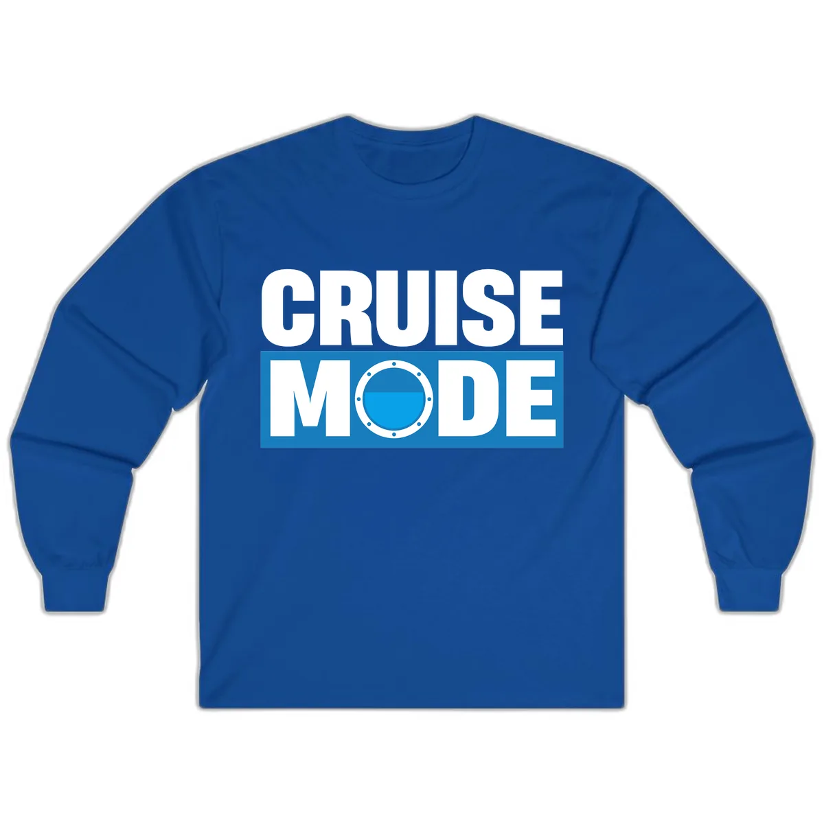 Cruise Mode Porthole Long Sleeve in Royal