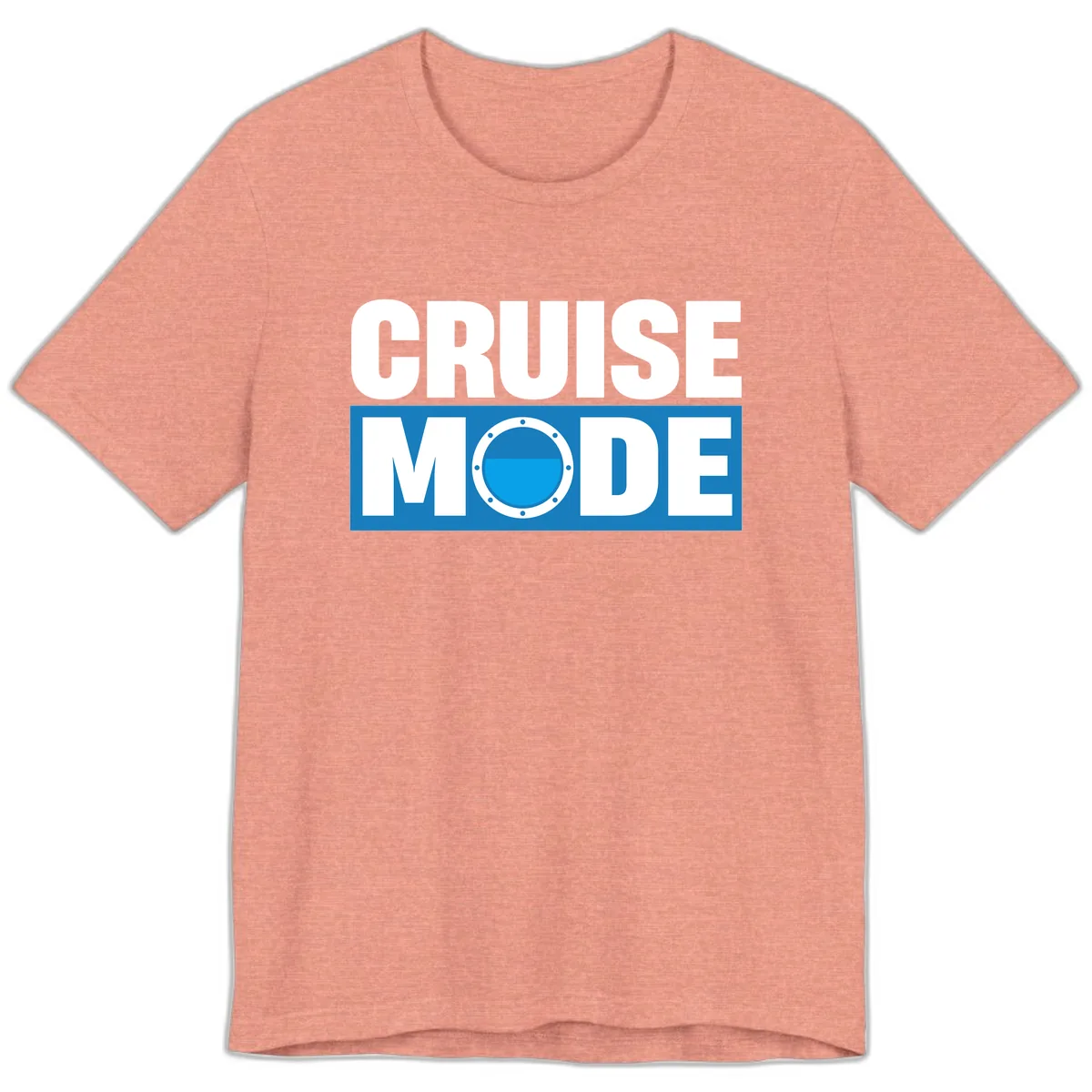 Cruise Mode Porthole Premium T-Shirt in Heather Sunset