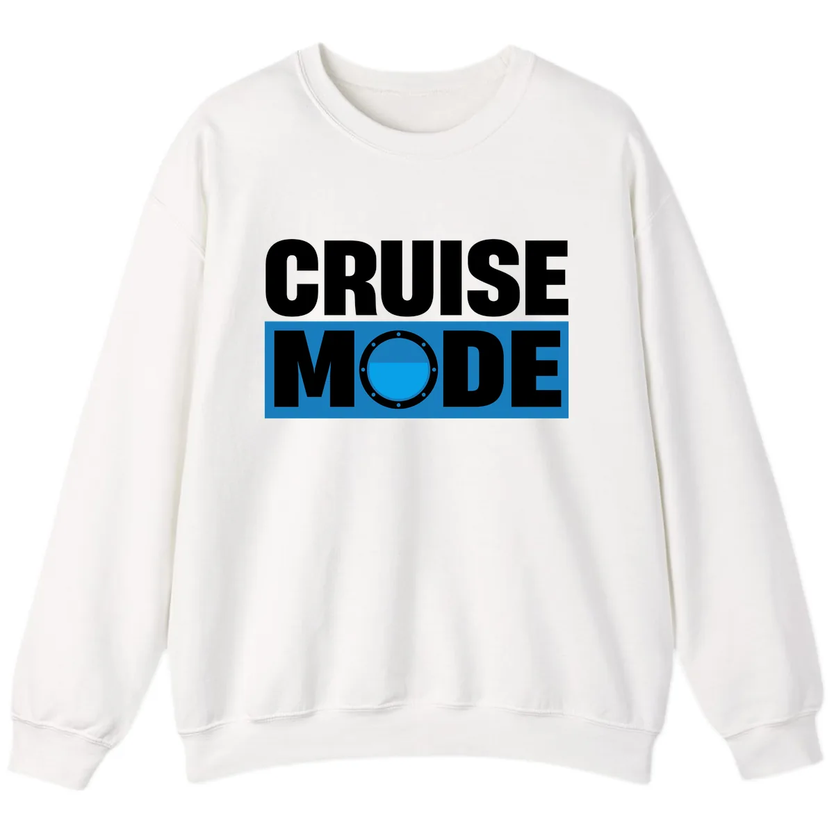 Cruise Mode Porthole Sweatshirt in White