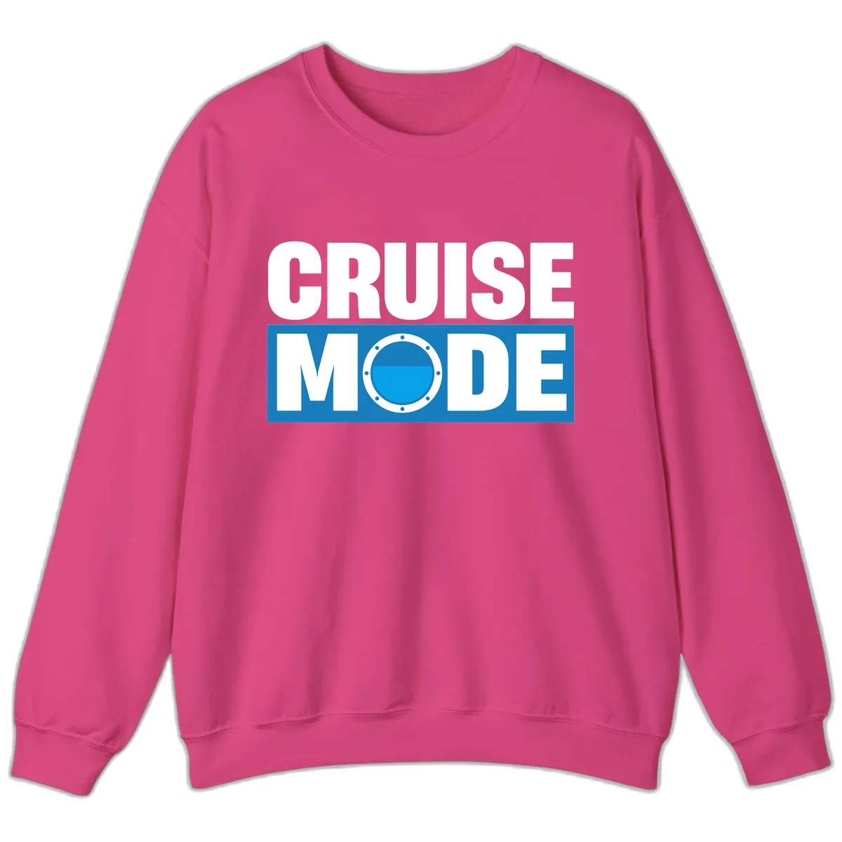 Cruise Mode Porthole Sweatshirt in Heliconia