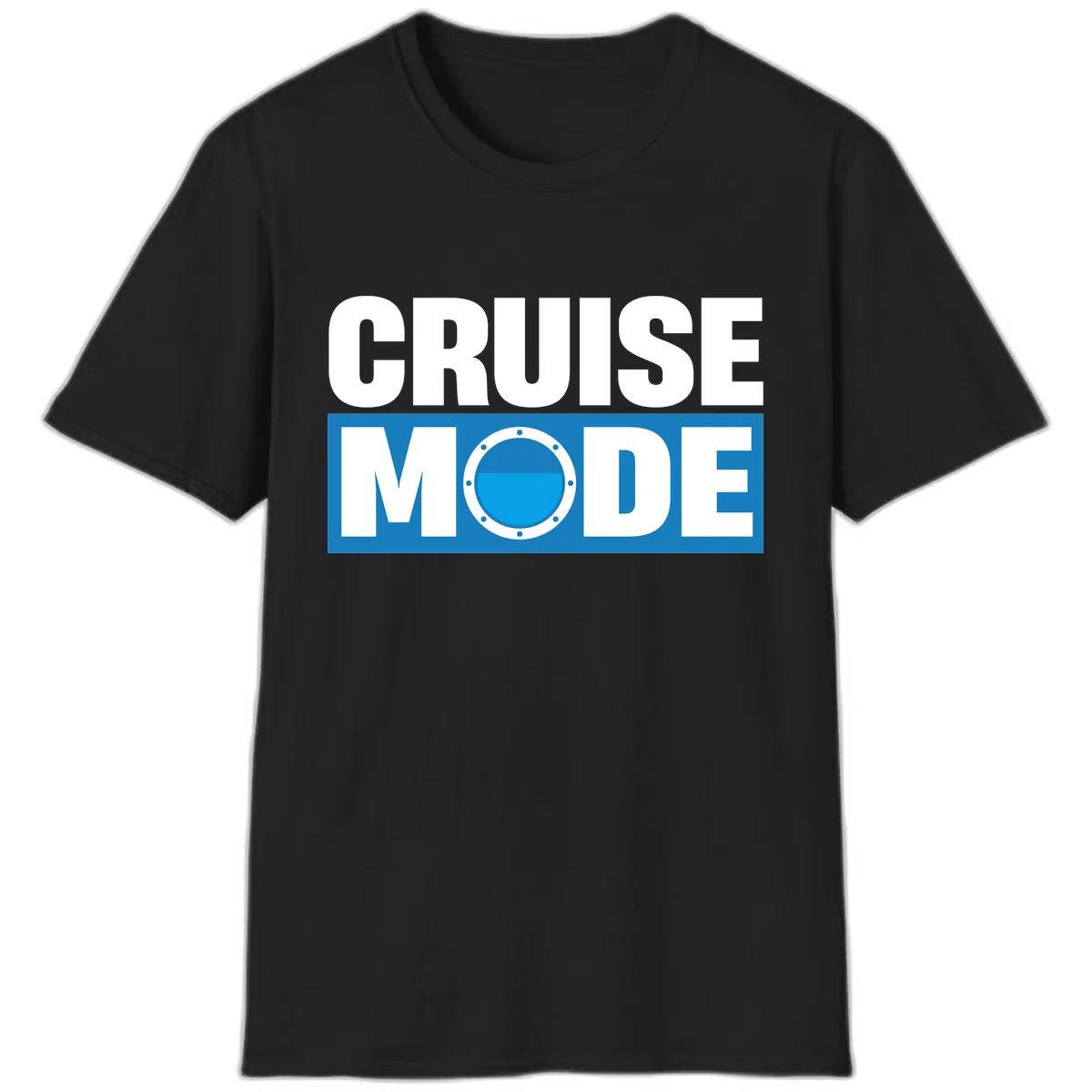 Cruise Mode Porthole T-Shirt in Black