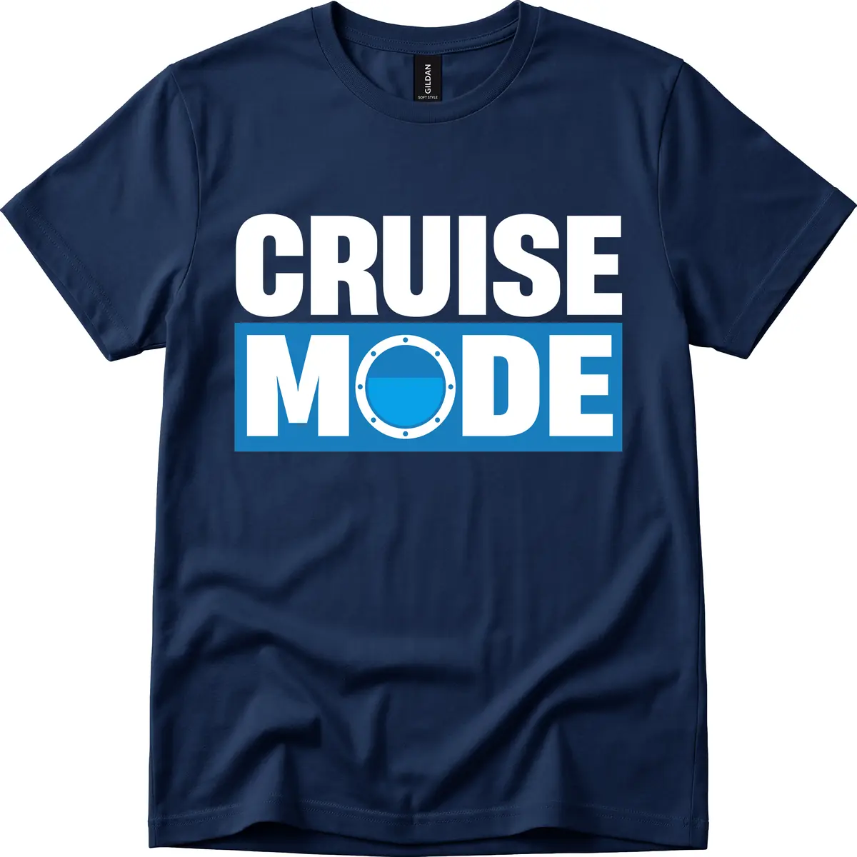 Cruise Mode Porthole T-Shirt in Navy