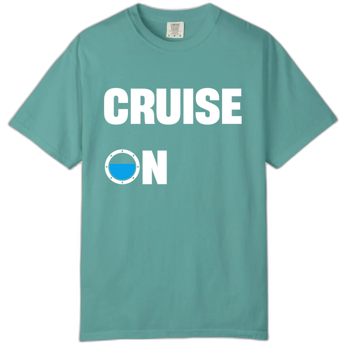 Cruise On Porthole Comfort Color in Seafoam