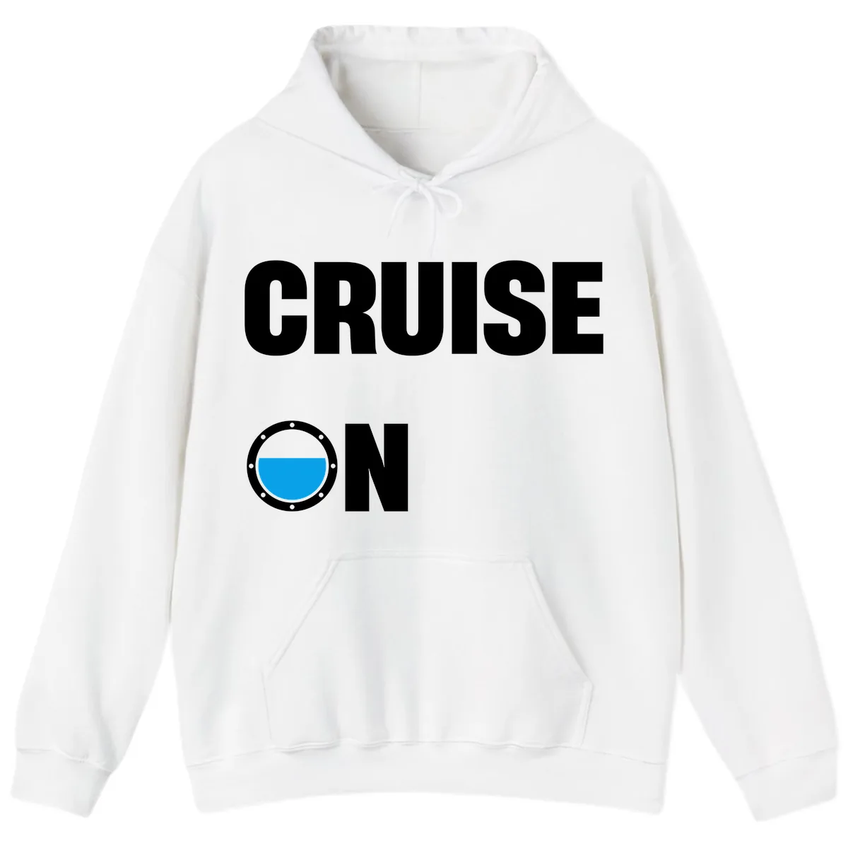 Cruise On Porthole Hoodie in White
