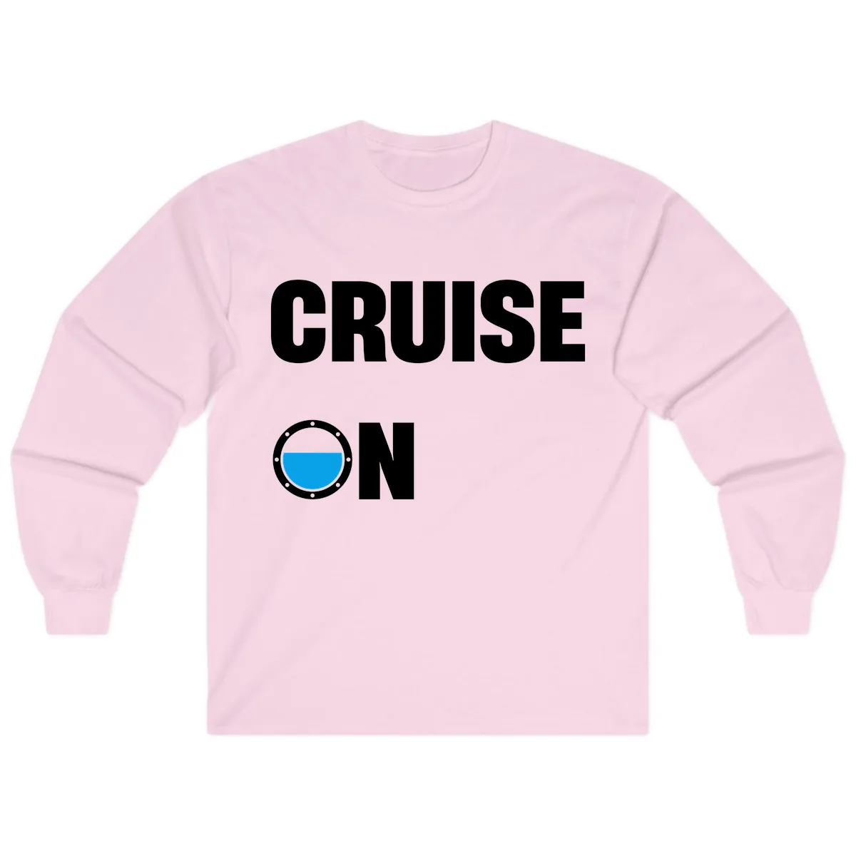 Cruise On Porthole Long Sleeve in Light Pink