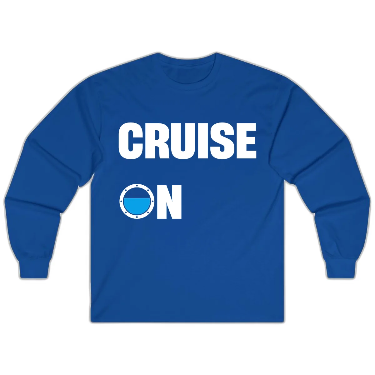 Cruise On Porthole Long Sleeve in Royal