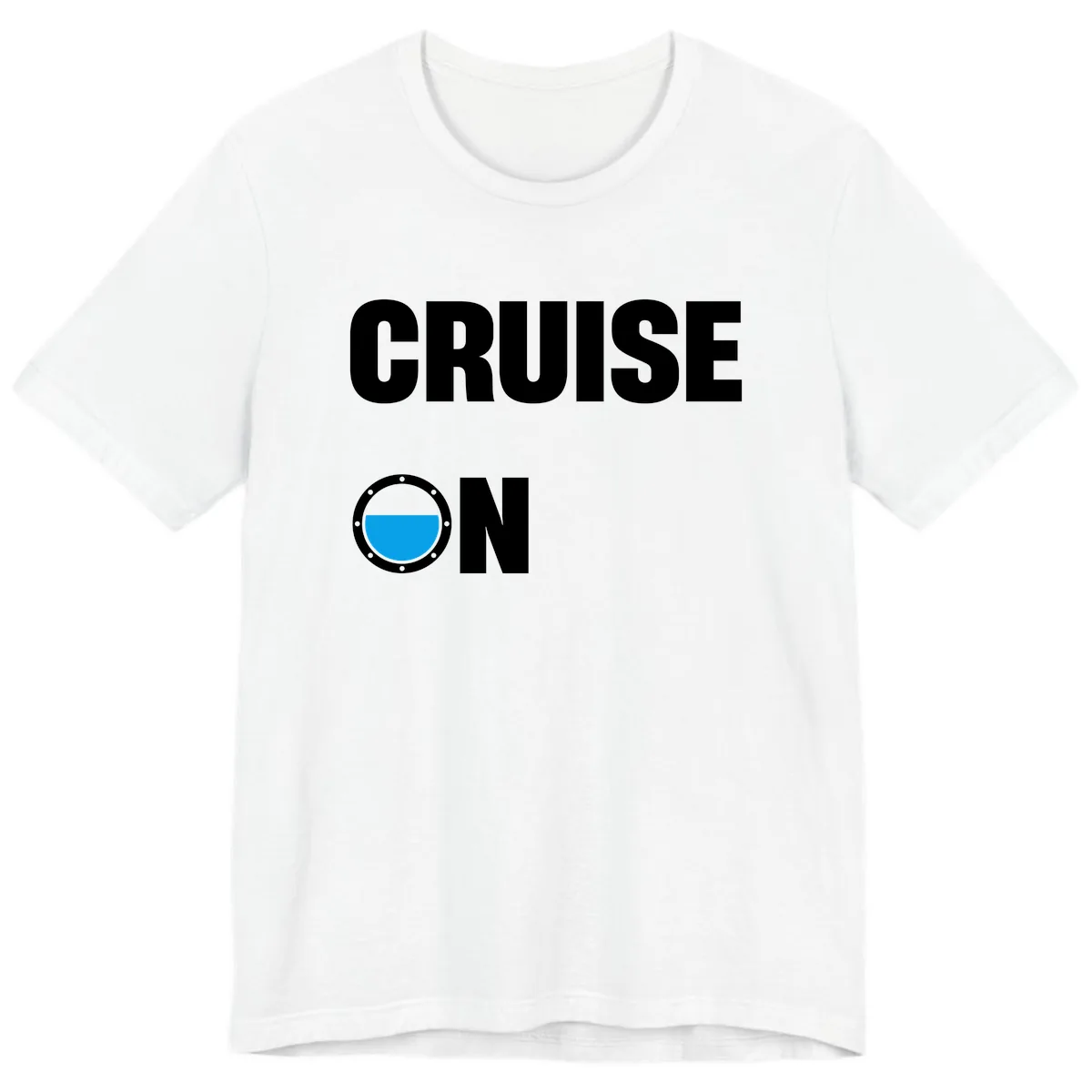 Cruise On Porthole Premium T-Shirt in White