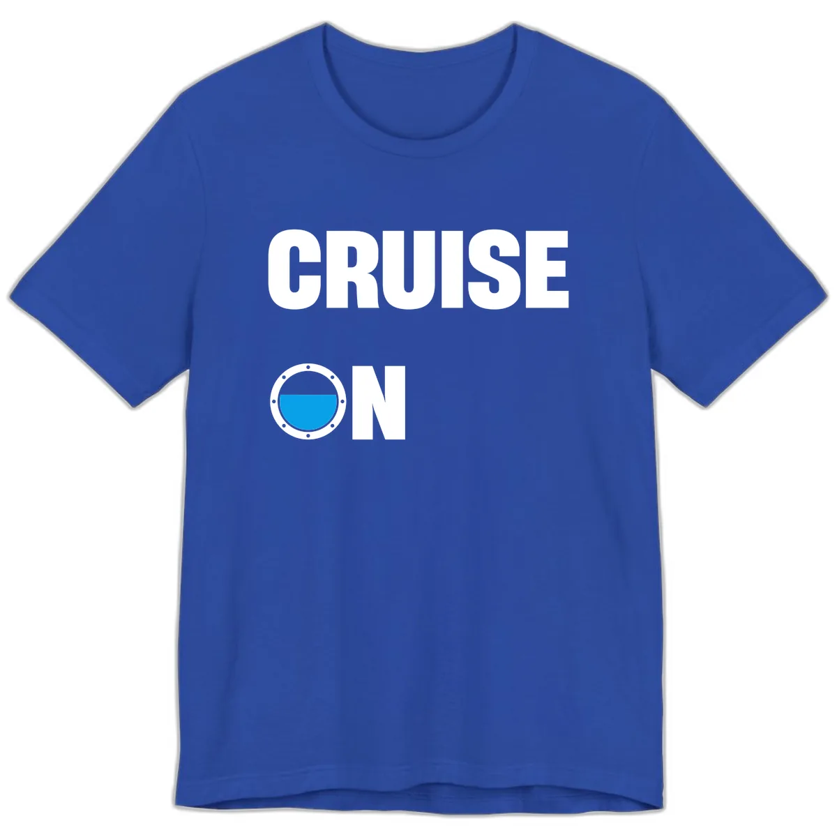 Cruise On Porthole Premium T-Shirt in True Royal