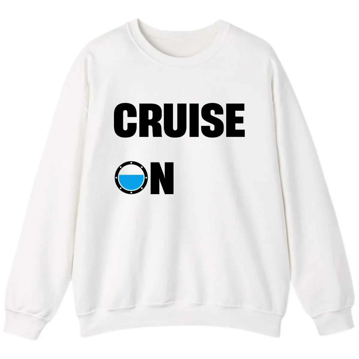 Cruise On Porthole Sweatshirt in White