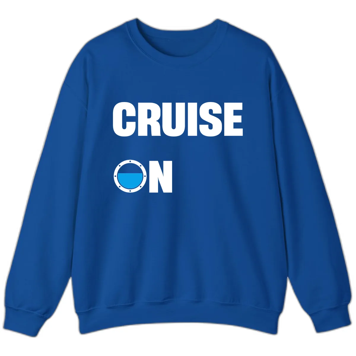 Cruise On Porthole Sweatshirt in Royal
