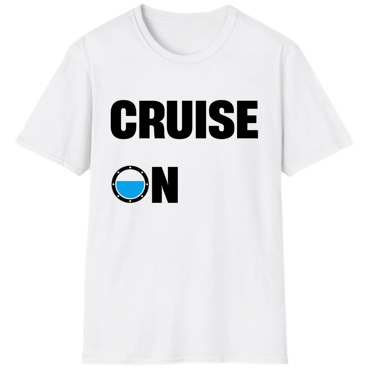 Cruise On Porthole T-Shirt in White