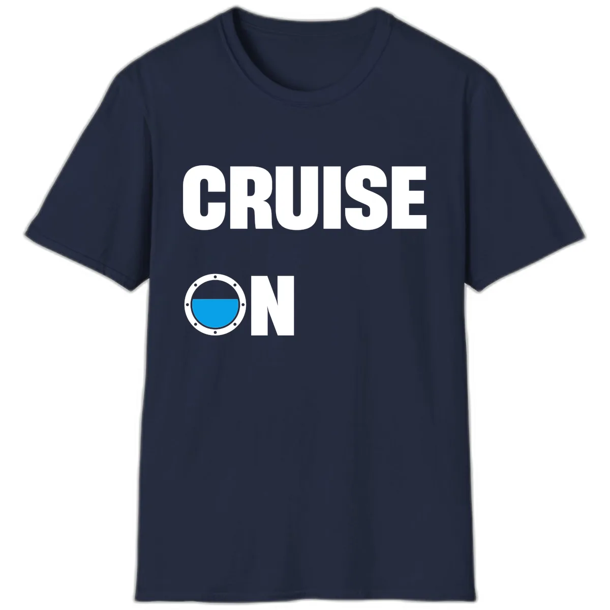 Cruise On Porthole T-Shirt in Navy