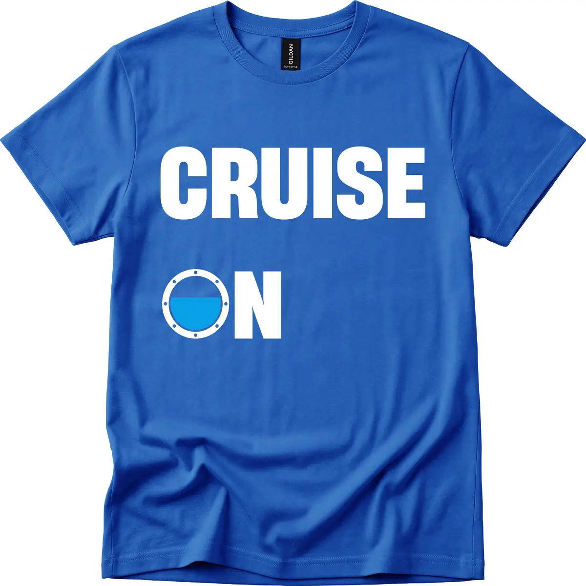 Cruise On Porthole T-Shirt in Royal