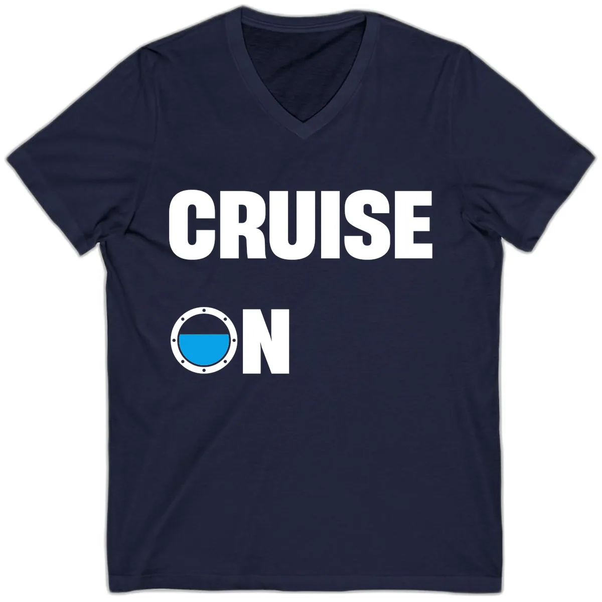 Cruise On Porthole V-Neck in Navy