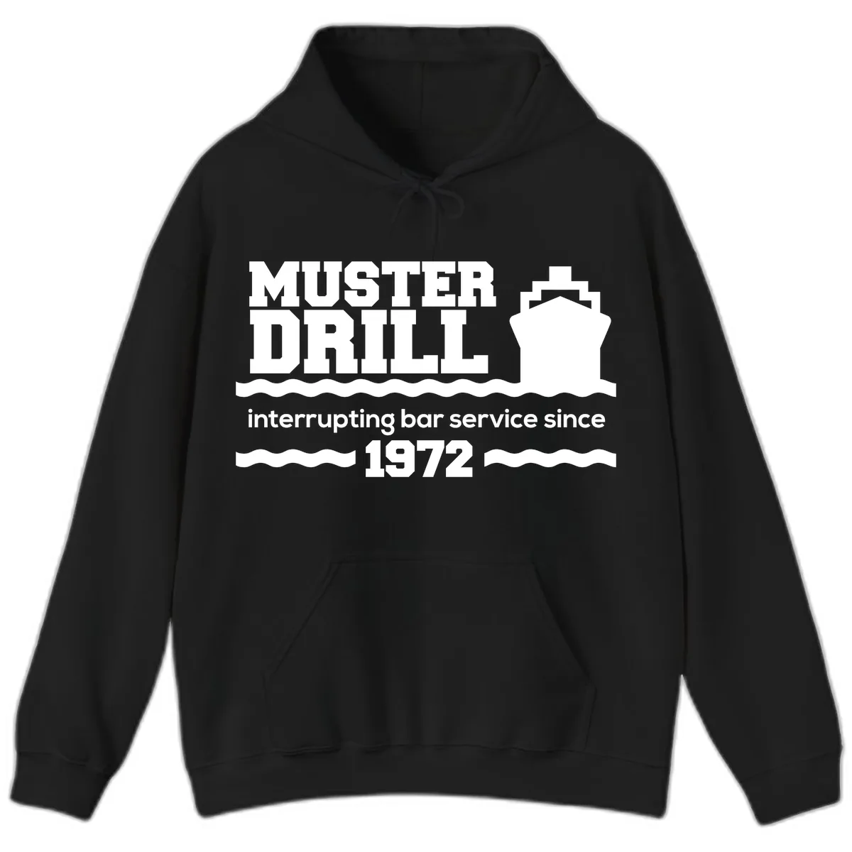 Muster Drill Interrupting Bar Service Since 1972 Hoodie in Black